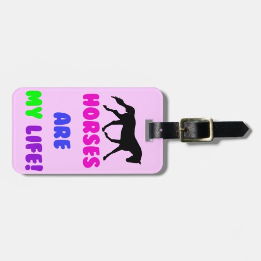 Cute Horses zijn mijn Bagagelabel (Voorkant horizontaal)