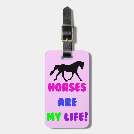 Cute Horses zijn mijn Bagagelabel (Voorkant verticaal)