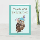 Cute Hospital Staff Dank je Kaart (Voorkant)