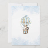 Cute Hot Air Ballon Safari Animals Baby shower Kaart (Achterkant)