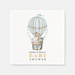 Cute Hot Air Ballon Safari Animals Baby shower N Servet