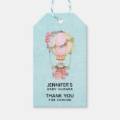 Cute Hot Air Ballon Waterverf Baby shower Cute T Cadeaulabel (Voorkant)