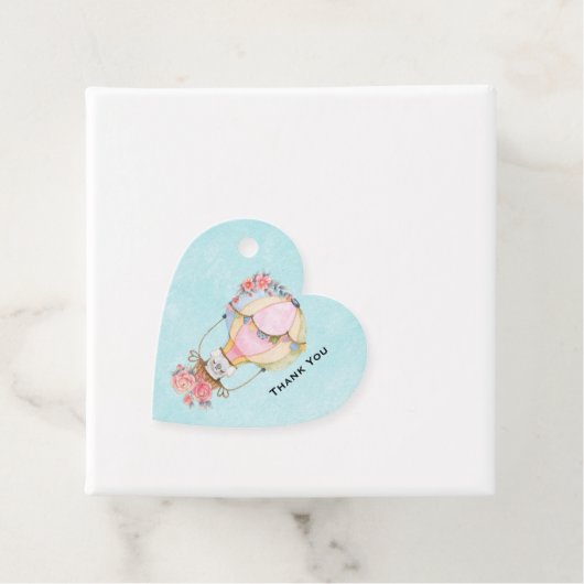 Cute Hot Air Ballon Waterverf Hartelijk dank Bedankjes Labels (In situ)