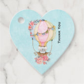 Cute Hot Air Ballon Waterverf Hartelijk dank Bedankjes Labels (Voorkant)