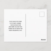 Cute Hot Air Ballon Waterverf Hartelijk dank Briefkaart (Achterkant)