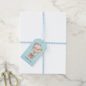 Cute Hot Air Ballon Waterverf Hartelijk dank Cadeaulabel (Met Touw)