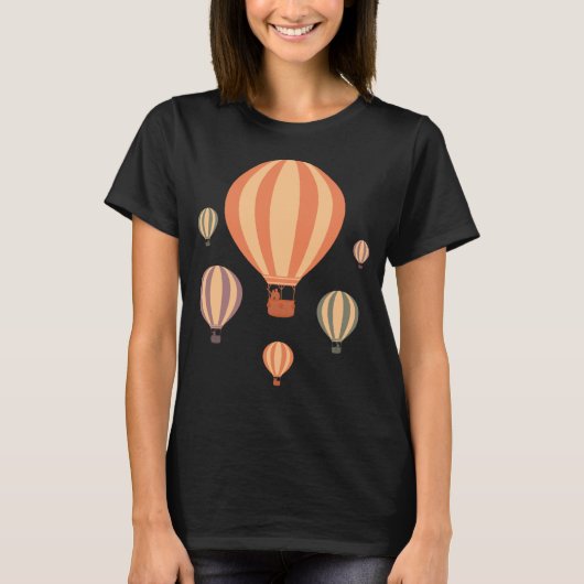 Cute Hot Air Balloons Balloon Sky T-shirt (Voorkant)