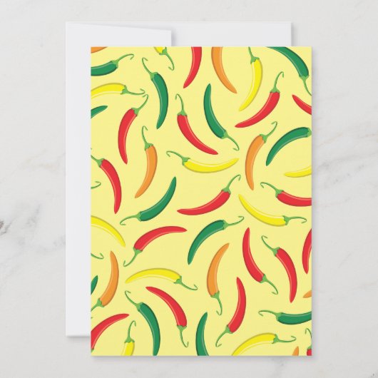 Cute Hot Chili Pepper Kinderen 1e verjaardag Kaart (Achterkant)