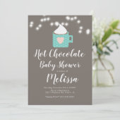 Cute Hot Chocolate Campfire Mok Baby shower Kaart (Staand voorkant)