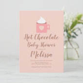 Cute Hot Chocolate Campfire Mok Girl Baby shower Kaart (Staand voorkant)