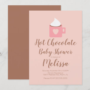 Cute Hot Chocolate Campfire Mok Girl Baby shower Kaart