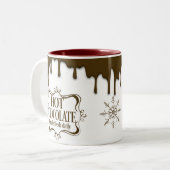 Cute Hot Chocolate Drip Tweekleurige Koffiemok (Voorkant links)