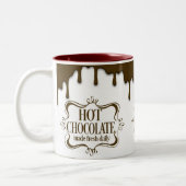 Cute Hot Chocolate Drip Tweekleurige Koffiemok (Links)