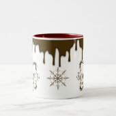 Cute Hot Chocolate Drip Tweekleurige Koffiemok (Center)