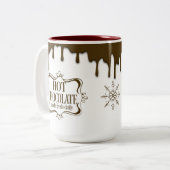 Cute Hot Chocolate Drip Two-Tone Coffee Mok (Voorkant links)