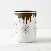 Cute Hot Chocolate Drip Two-Tone Coffee Mok (Center)