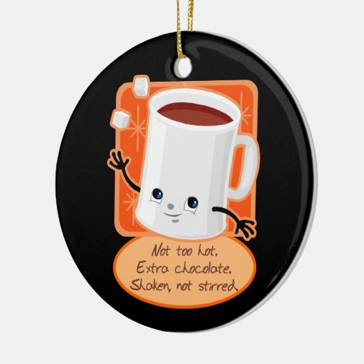 Cute Hot Cocaca-kerstversiering Keramisch Ornament (Links)