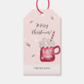 Cute Hot Cocoa Holiday Illustration Cadeaulabel (Voorkant)
