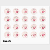 Cute Hot Cocoa Holiday Illustration Ronde Sticker (Vel)
