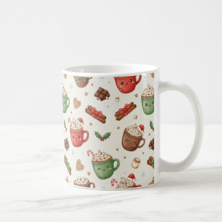 Cute Hot Cocoa Pattern – Festive Illustrated Mugs Koffiemok