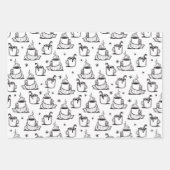 Cute Hot Coffee Seamless Patroon Inpakpapier Vel (Voorkant 2)