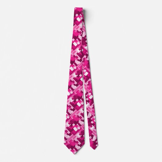 Cute Hot Pink Digital Camo Pattern-vrouwen Stropdas (Voorkant)