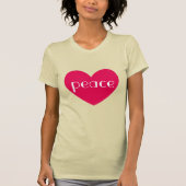 Cute Hot Pink Heart-bericht T-shirt (Voorkant)