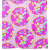 Cute Hot Pink Preppy Rainbow Bright kleurrijke sti Douchegordijn (Voorkant)