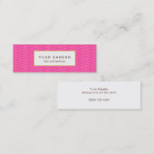 Cute Hot Pink Subtle Chevron Pattern Beauty Mini Visitekaartje (Voorkant / Achterkant)
