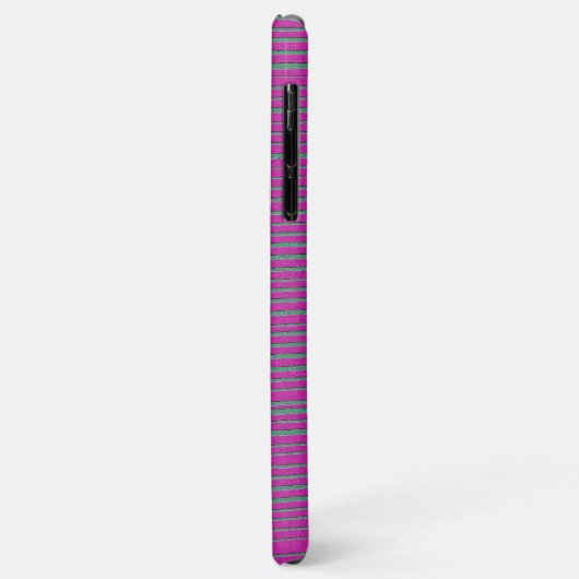 Cute Hot Pink uniek modern Stripe Patroon Case-Mate iPhone Case (Achterkant/links)