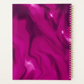 Cute hot roze faux zilveren glitter ballon monogra planner (Achterkant)