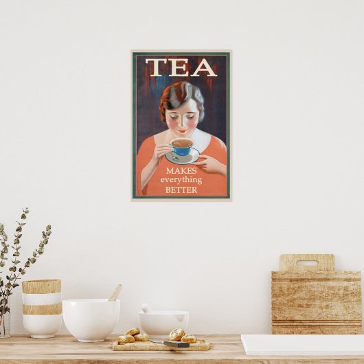 Cute  Hot Tea Poster (Keuken)
