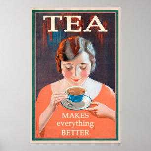 Cute  Hot Tea Poster