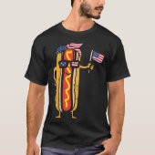 Cute Hotdog Bun Sunglasses Happy 4th Of July Ameri T-shirt (Voorkant)