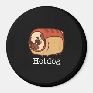 Cute Hotdog Hondenliefhebber van Lovely Pug Magneet