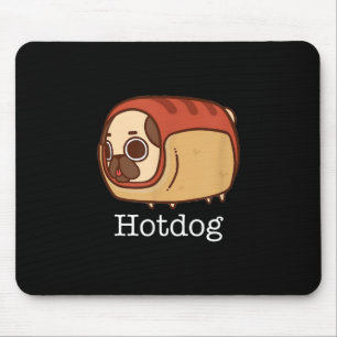 Cute Hotdog Hondenliefhebber van Lovely Pug Muismat