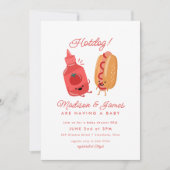 Cute Hotdog Picnic Baby BBQ Red Baby shower Kaart (Voorkant)