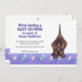 Cute Hound Dog Baby shower Kaart (Voorkant / Achterkant)