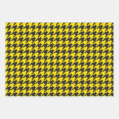 Cute Houndstooth Check Pattern Yellow and Black Inpakpapier Vel (Voorkant 3)