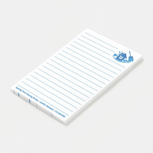 Cute House Cleaning Maid Company Custom Lined Post-it® Notes (Schuin)