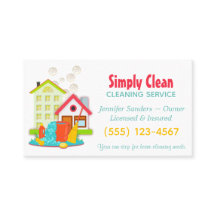 Cute House Cleaning Service Visitekaartje