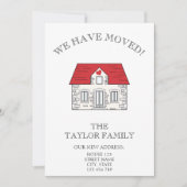 Cute House New Home Moving Announge Aankondiging (Voorkant)