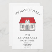 Cute House New Home Moving Announge Aankondiging (Voorkant / Achterkant)
