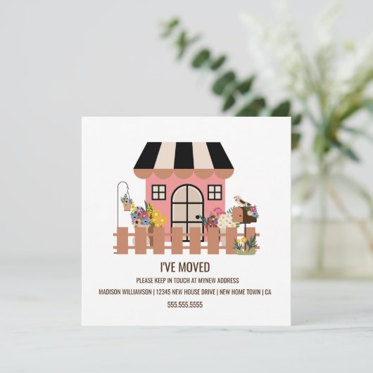 Cute House | Nieuwe mededeling thuisbeweging (Staand voorkant)