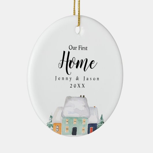 Cute House Ons eerste huis Botanische Ornament (Rechts)