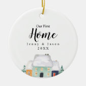 Cute House Ons eerste huis Botanische Ornament (Voorkant)