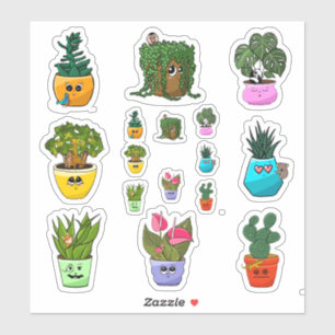 Cute House Plant Emoji Stickers