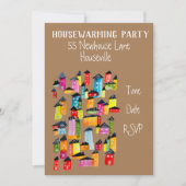 Cute house waterverf illustratie huisverwarming kaart (Voorkant)