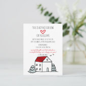Cute House We hebben de aankondiging van de Holida Briefkaart (Staand voorkant)