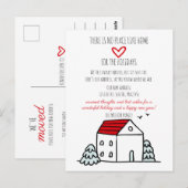 Cute House We hebben de aankondiging van de Holida Briefkaart (Voorkant / Achterkant)